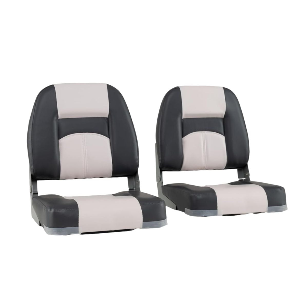 Boat Seats Set of 2, Foldable, PVC Leather, 7cm Cushion