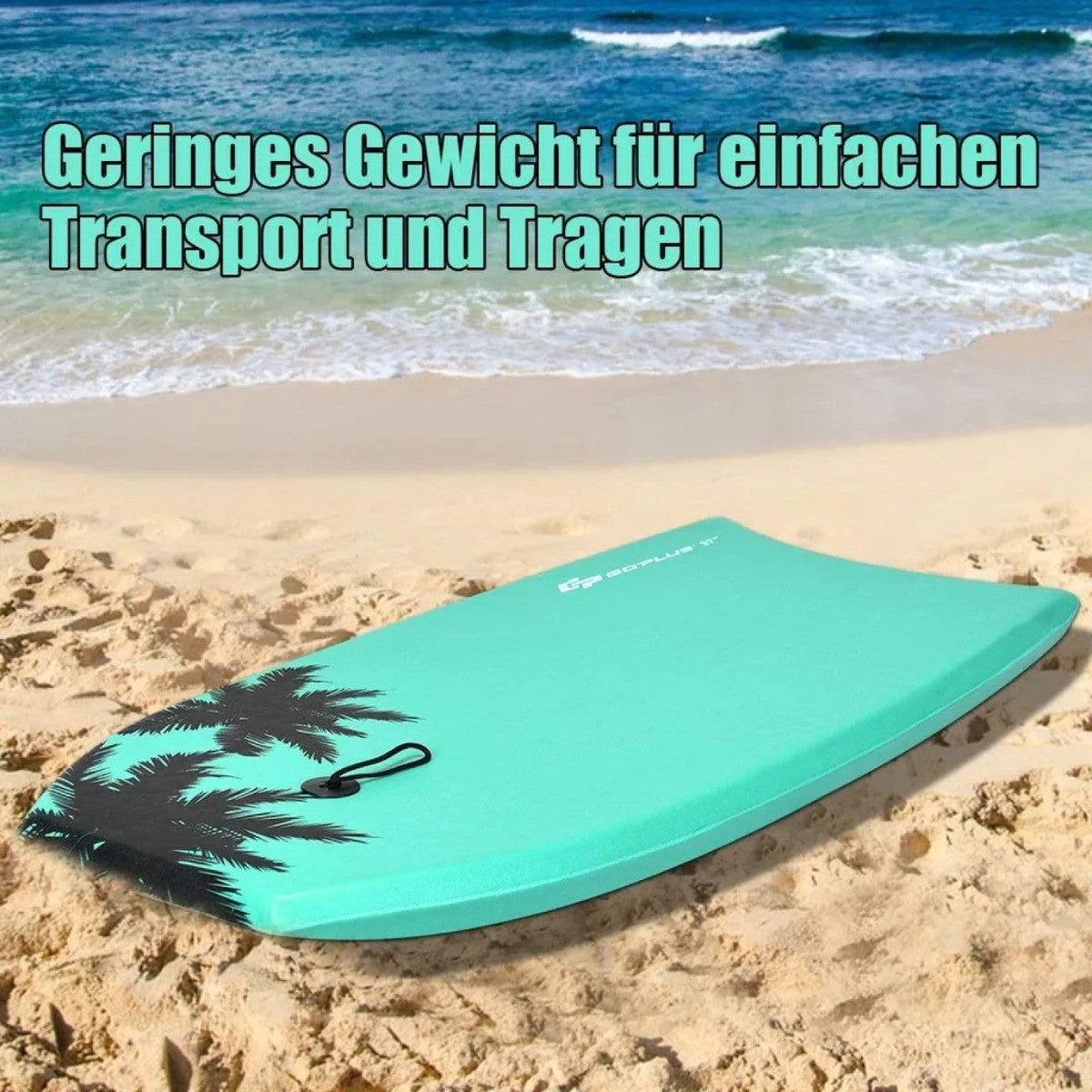 Bodyboard for Kids, 83x47x5.5 cm, Green, EPS Core