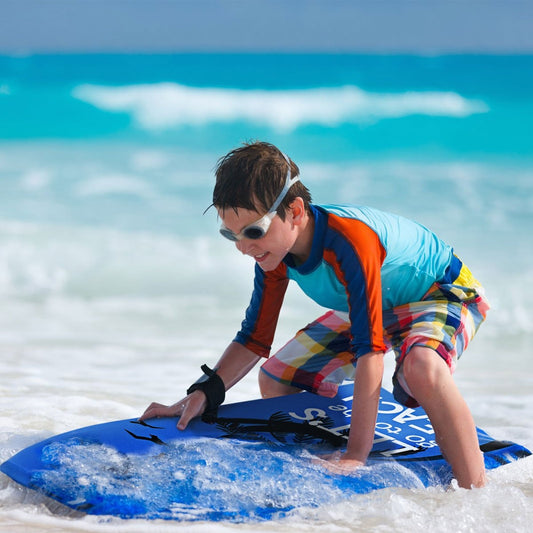 Bodyboard lightweight beach swimming board for children & adults 106cm blue