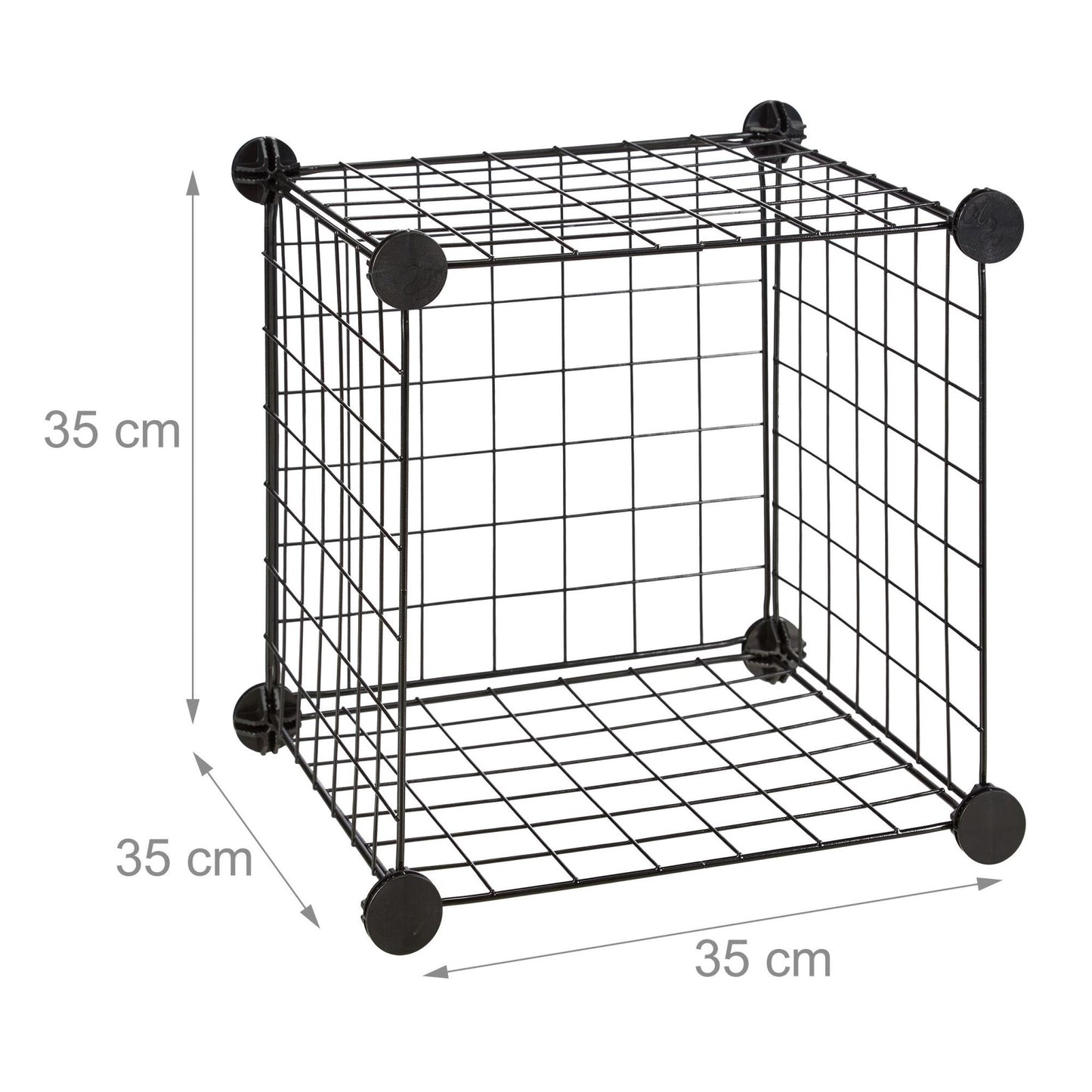 Bolt-free shelves in wire mesh 16 compartments