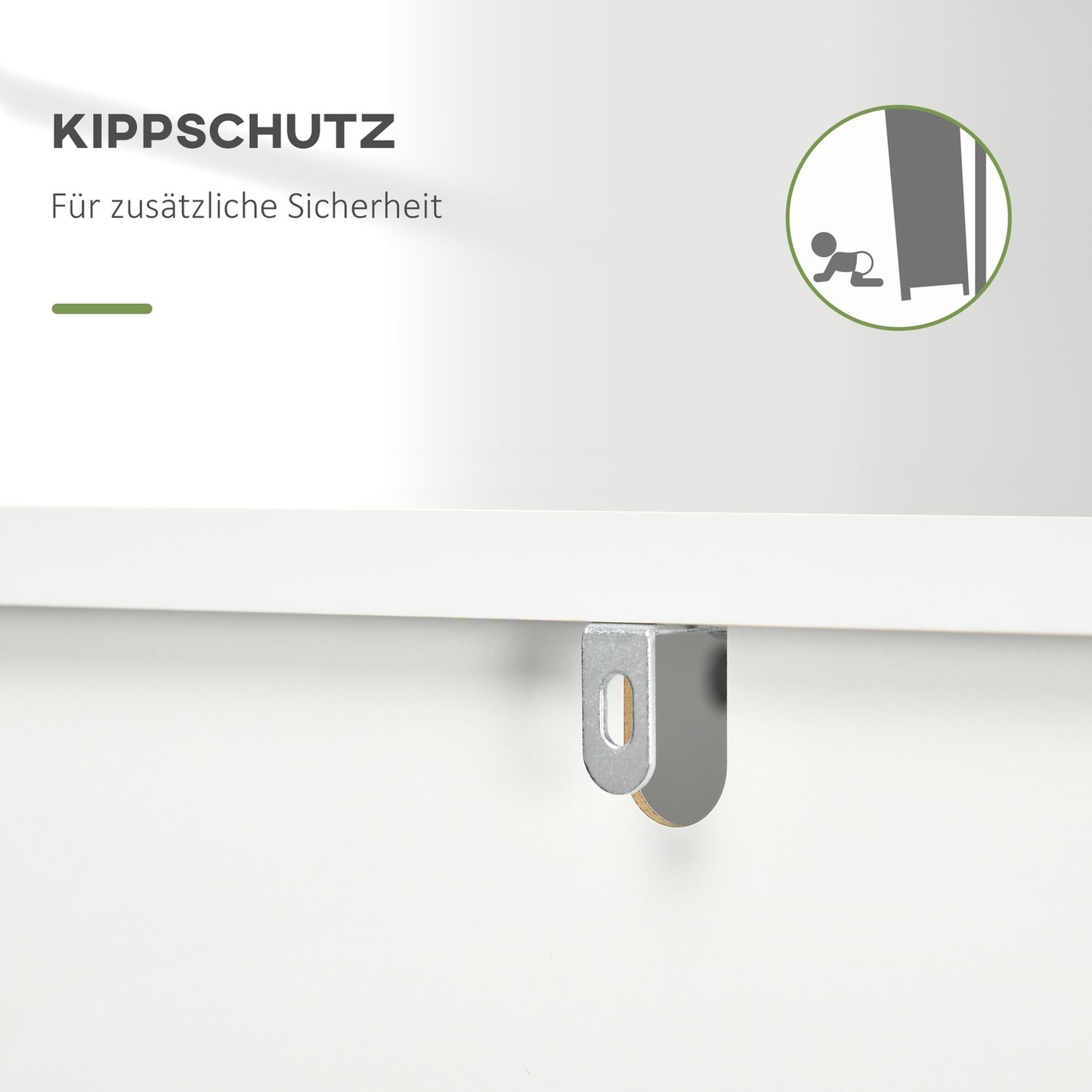 Modern bookcase with drawers & wooden legs - white/natural