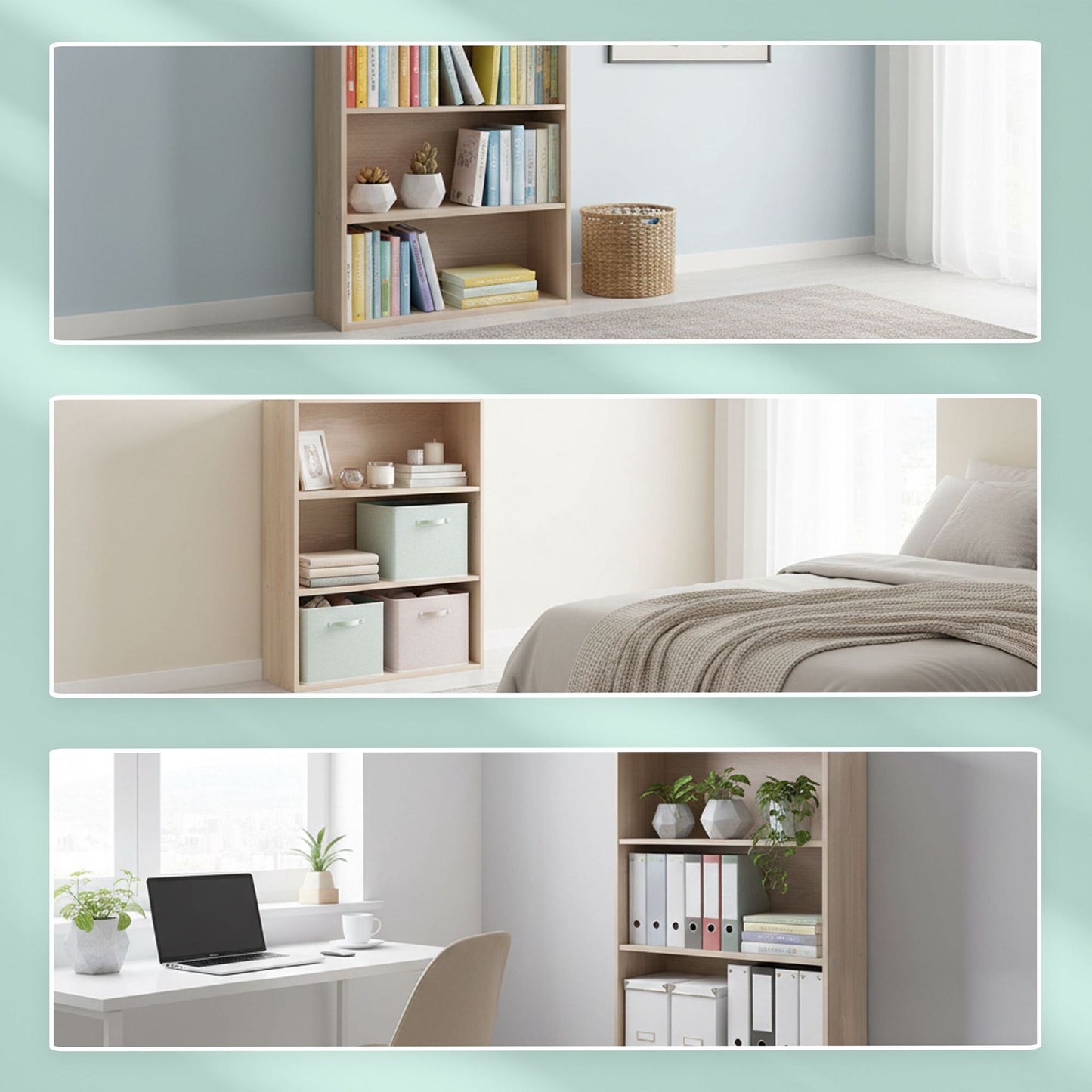 Bookcase with Adjustable Shelves, Freestanding