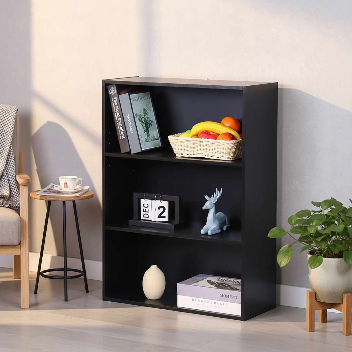 Bookcase with Adjustable Shelves, Freestanding Storage