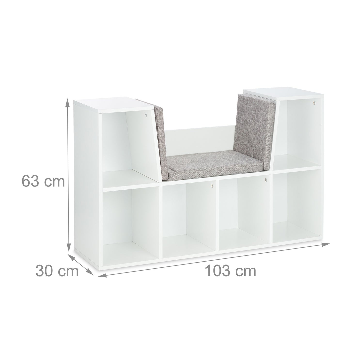 Bookcase with Seat Cushion