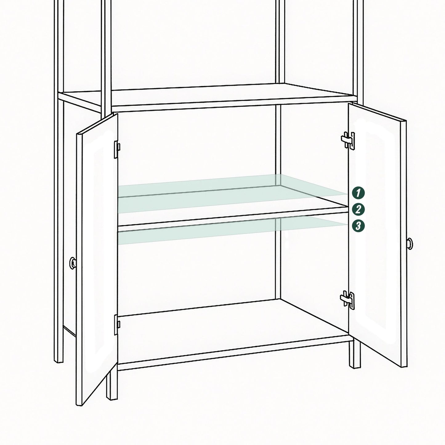 Bookcase with Storage, Adjustable Shelves, 4-Tier
