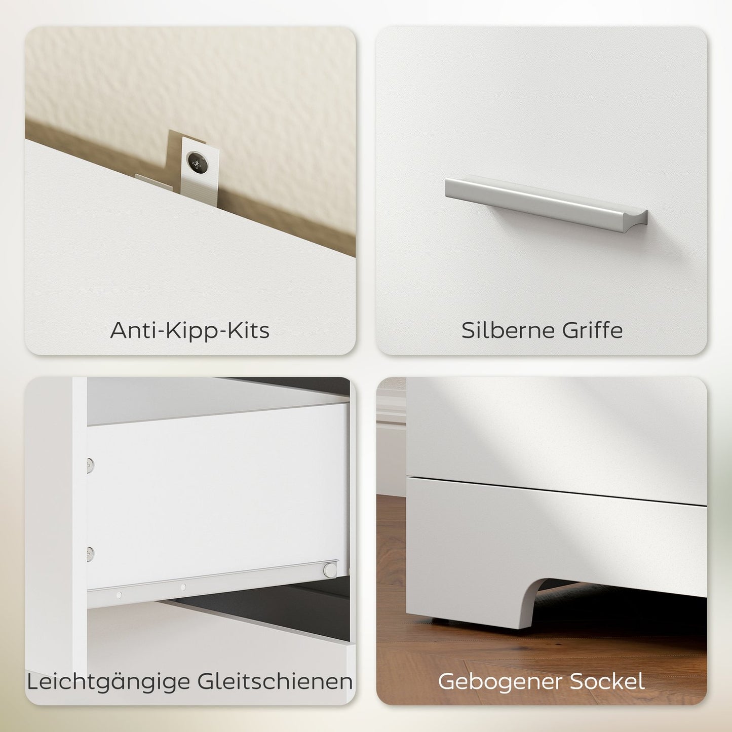 Bookshelf Cabinet with 3 Drawers, 3 Shelves, White, 79x39.5x180 cm