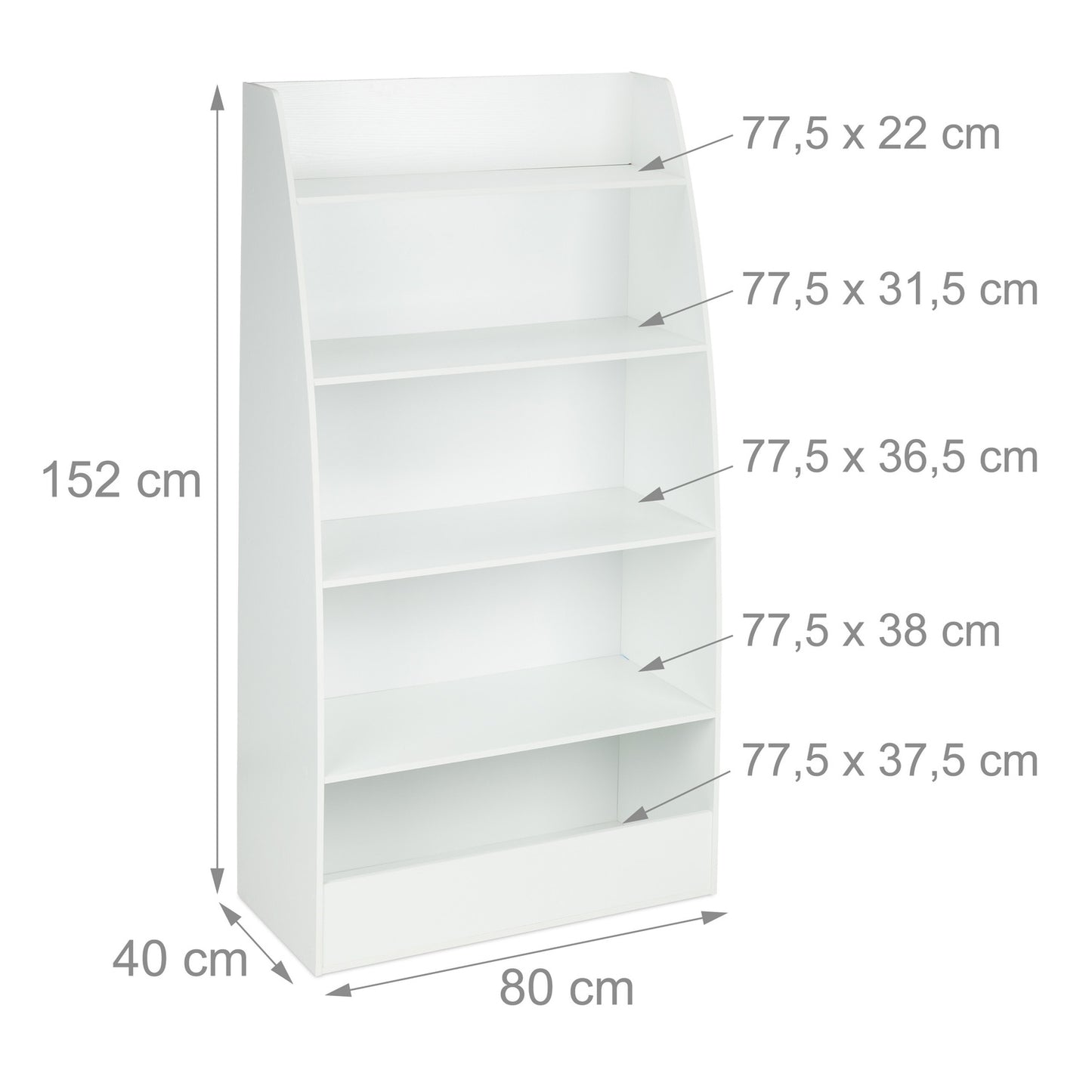 Bookshelf Children white