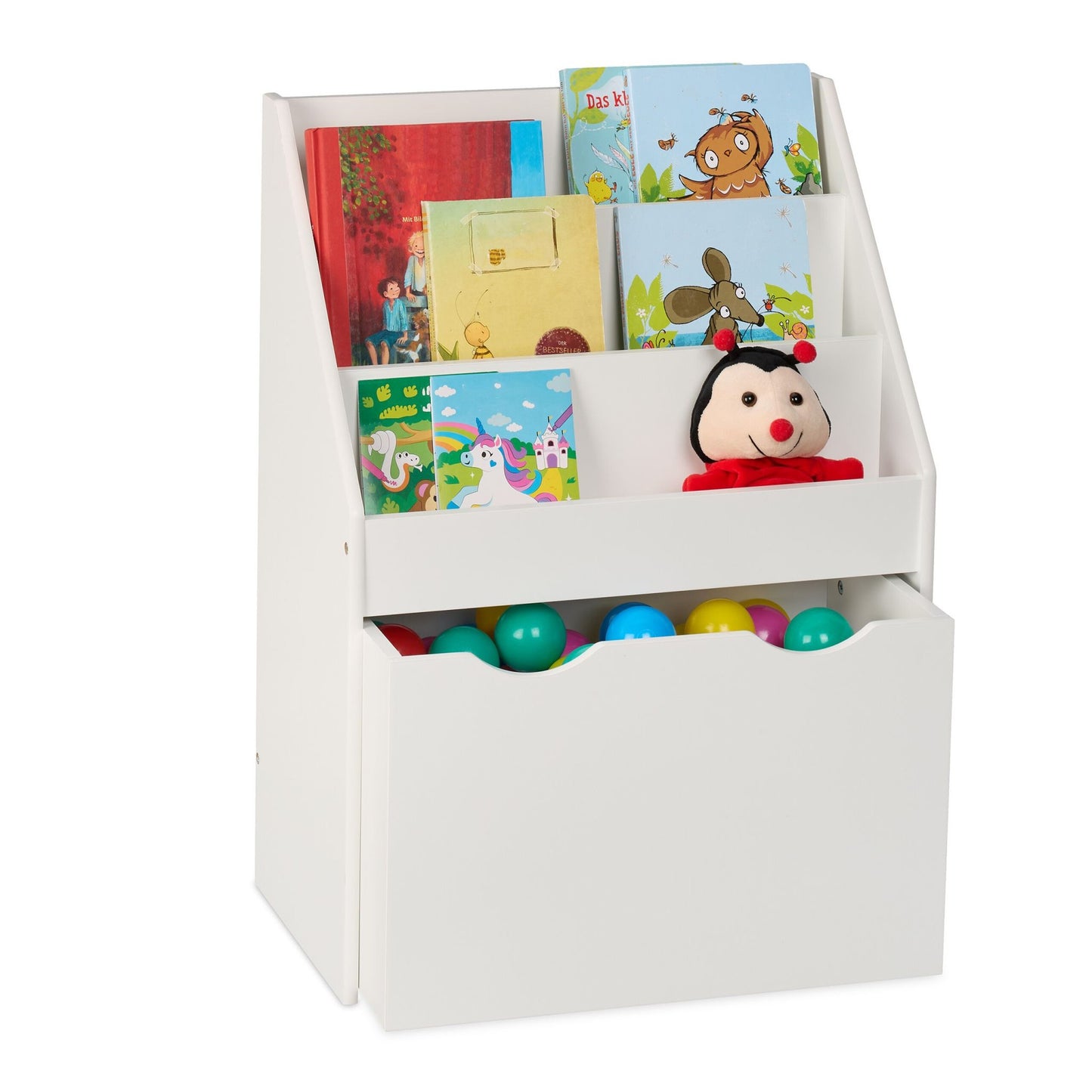 Bookshelf for children with toy box