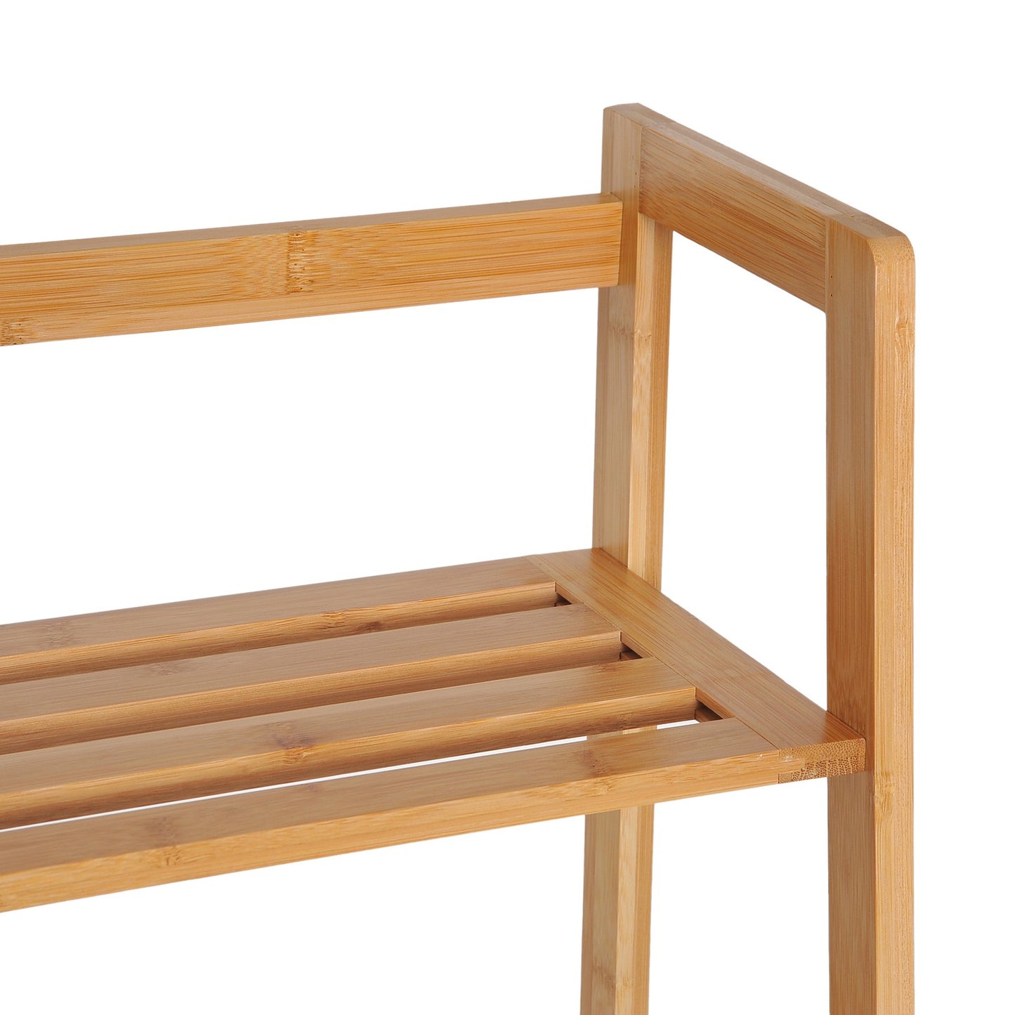 Bamboo bookcase, 4-layer storage for living room and office