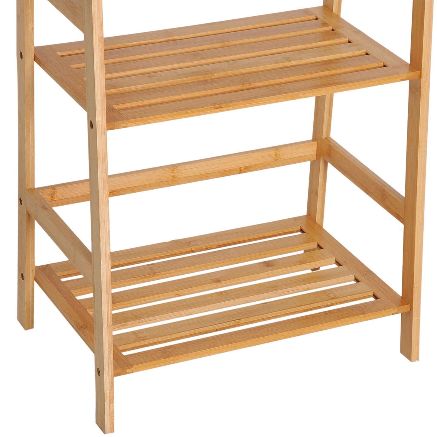 Bamboo bookcase, 4-layer storage for living room and office