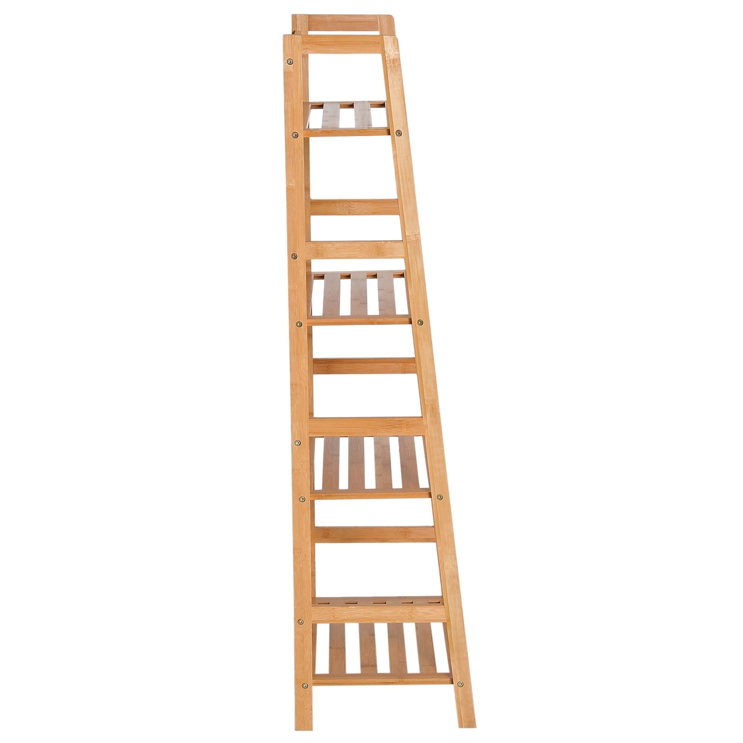 Bamboo bookcase, 4-layer storage for living room and office