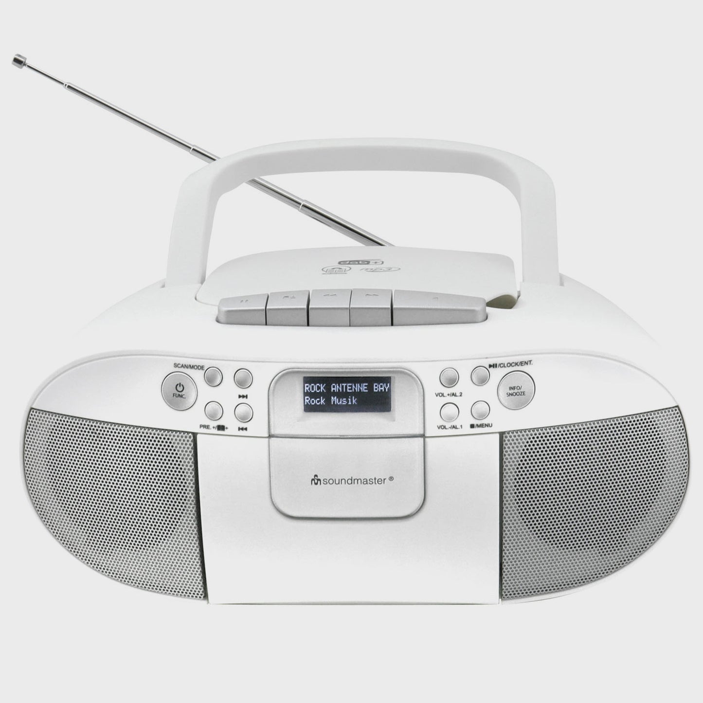 Boombox CD/MP3 Player with DAB+/FM Radio, USB, Cassette