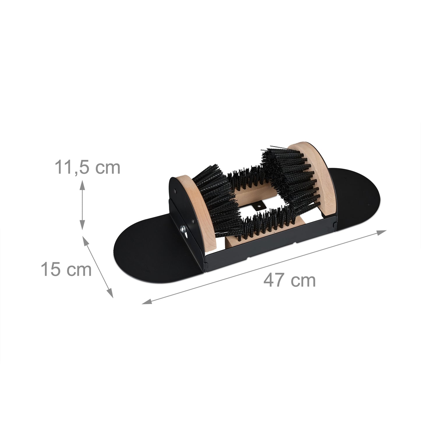 Boot Scraper with Triple-Sided Cleaning Brushes