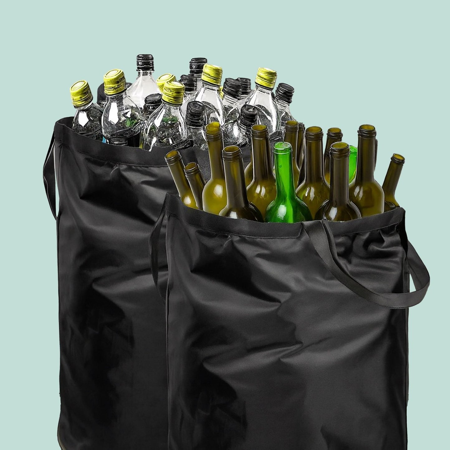 Bottle Collector with 2 Removable Bags, 160L Capacity