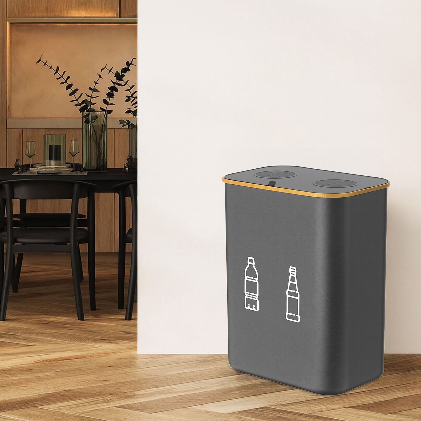 Bottle Collector with 2 Removable Bags, 160L Capacity