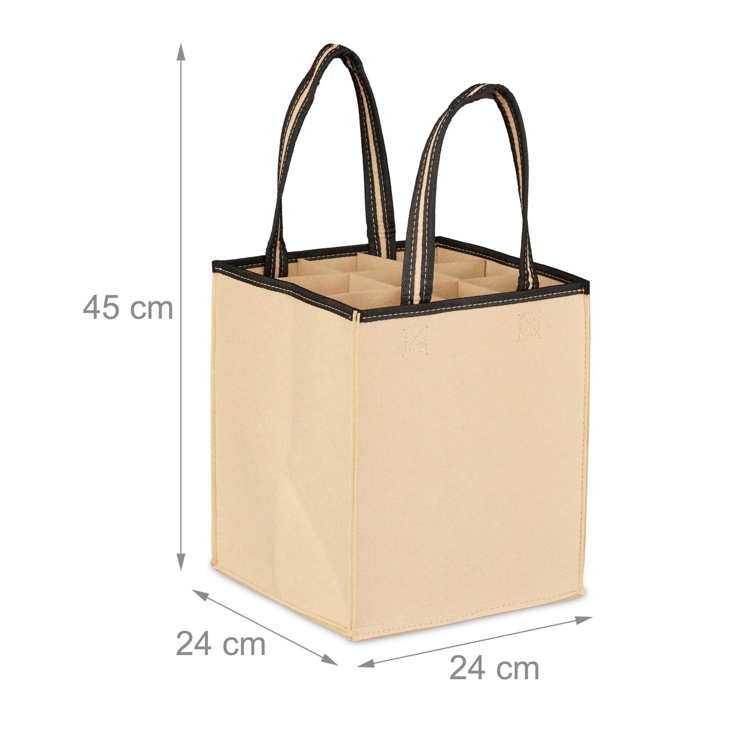 Bottle bag for 9 bottles Felt