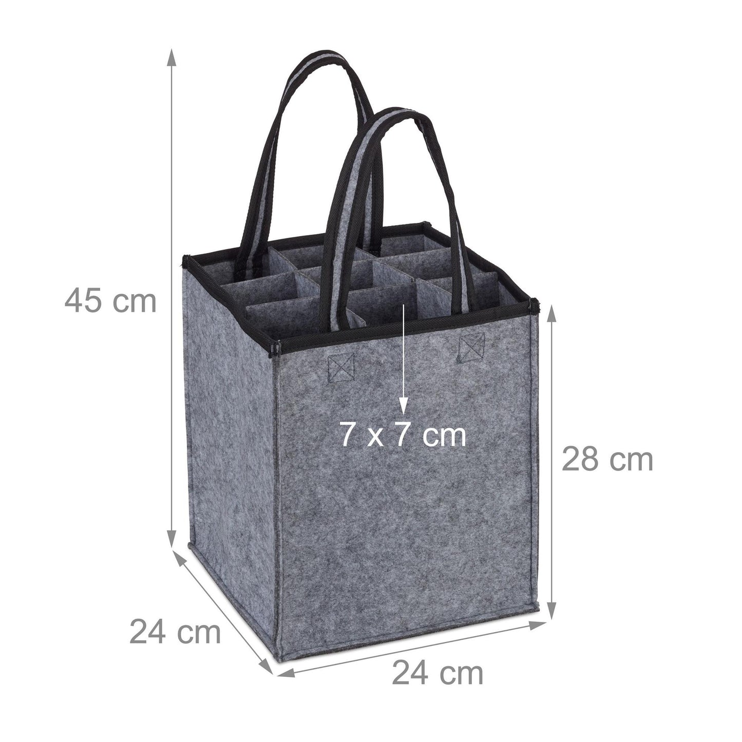 Bottle bag for 9 bottles Felt