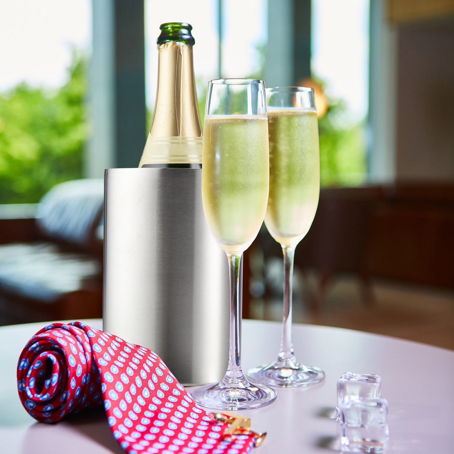 Bottle cooler in stainless steel