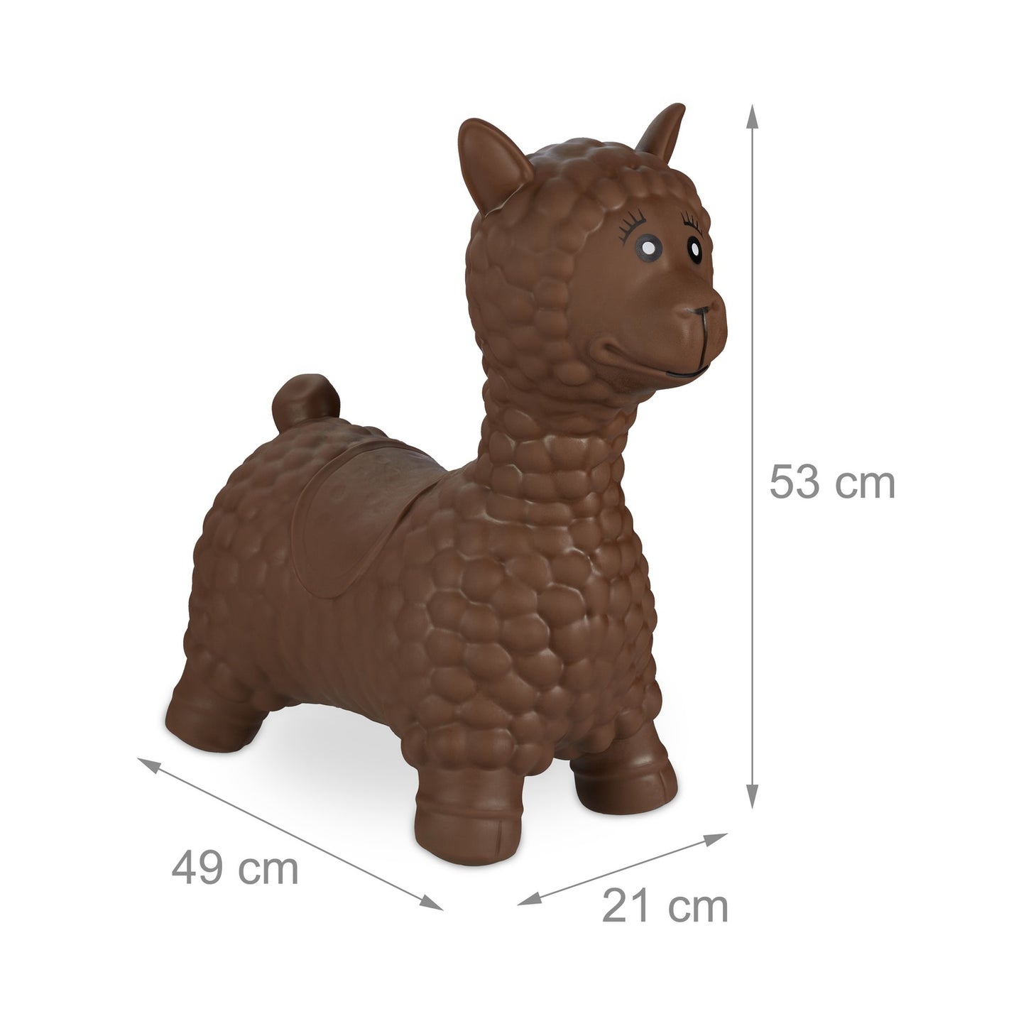 Bouncing animal llama in brown
