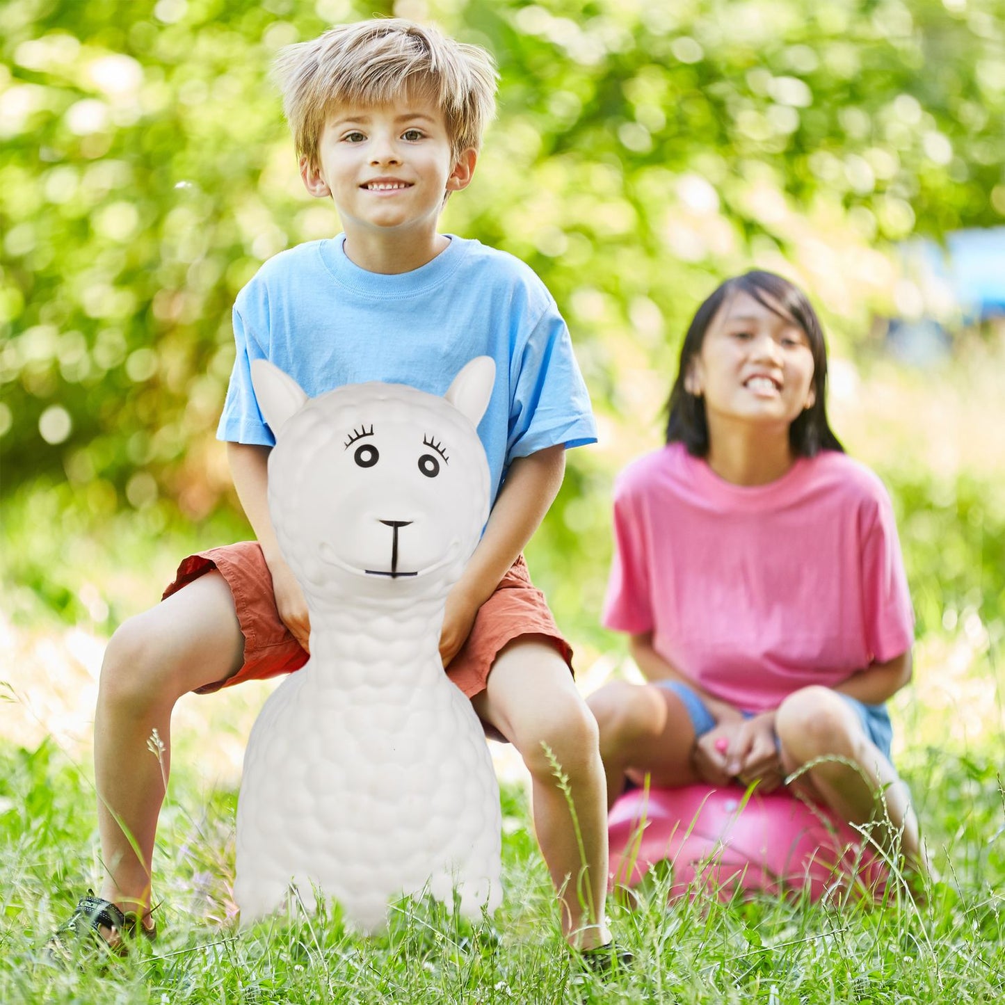 Bouncy Animal Llama in cream white