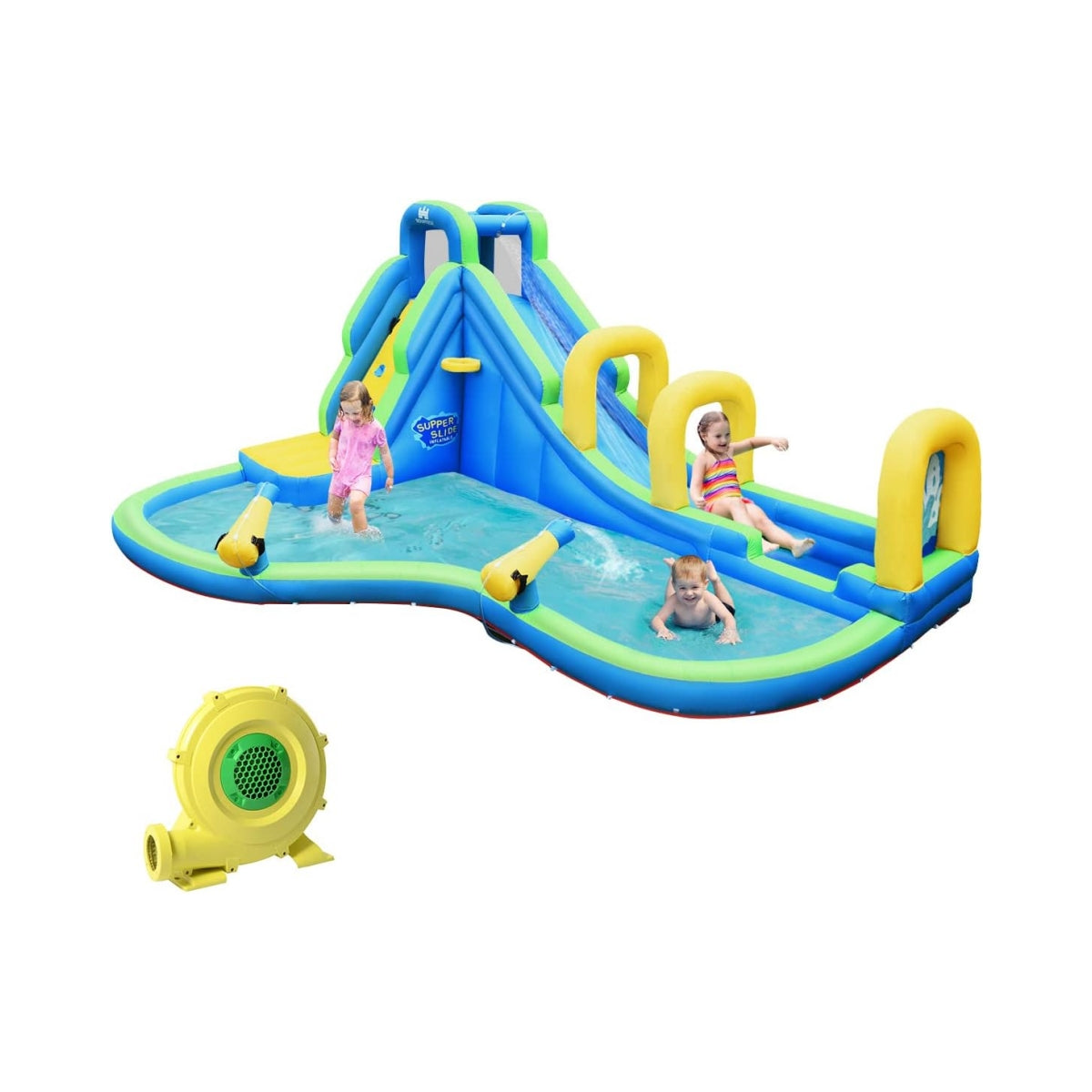 Bouncy Castle Inflatable Water Slide with Blower 478x366x242cm
