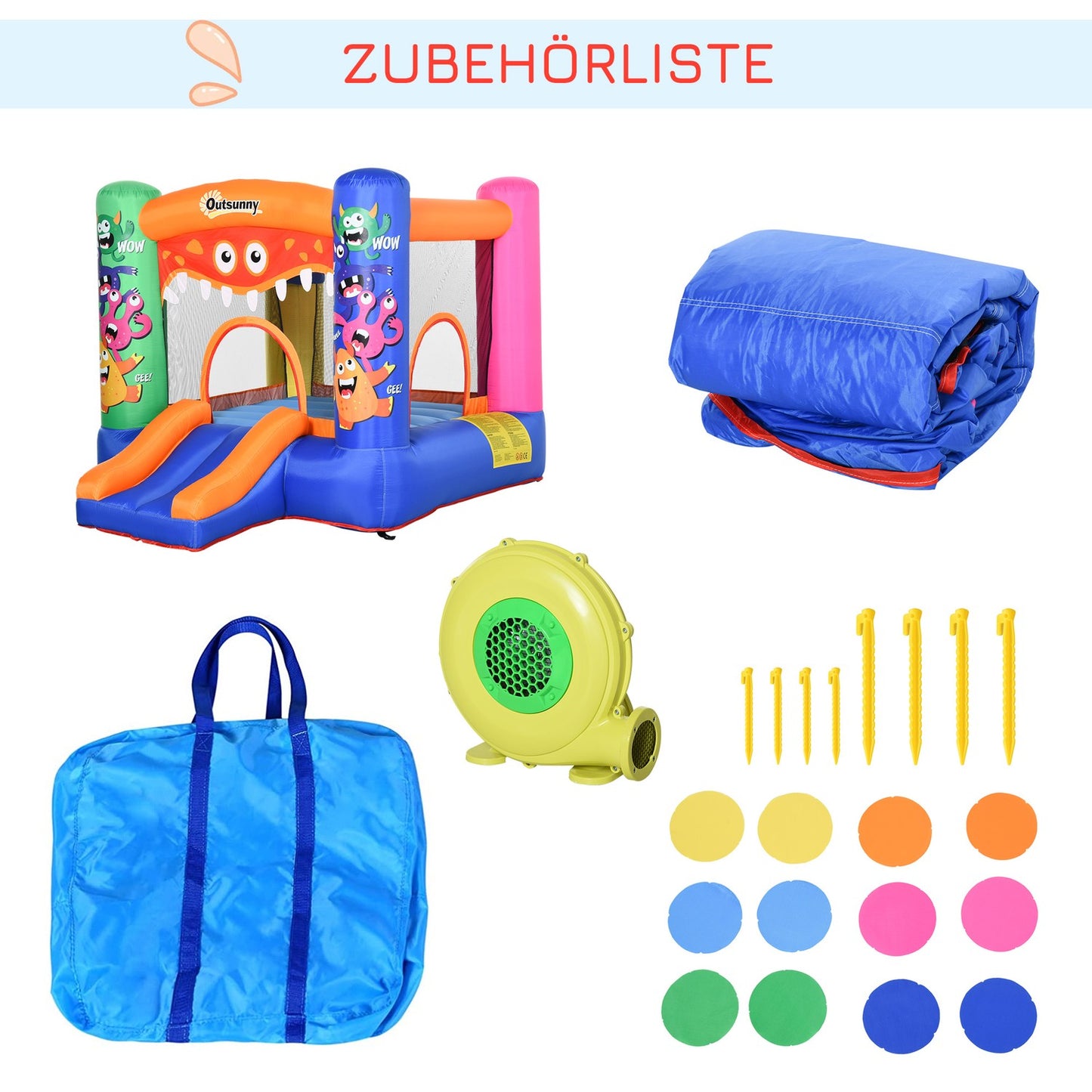 Kids Water Park Bouncy castle with slide, ages 3+