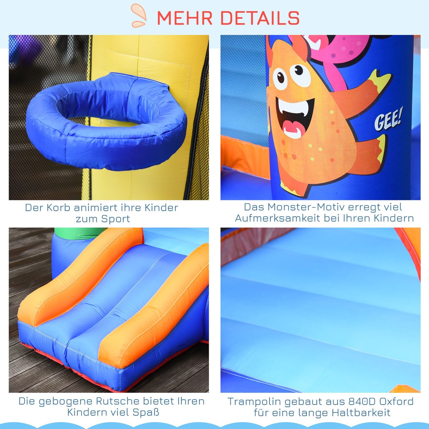 Kids Water Park Bouncy castle with slide, ages 3+