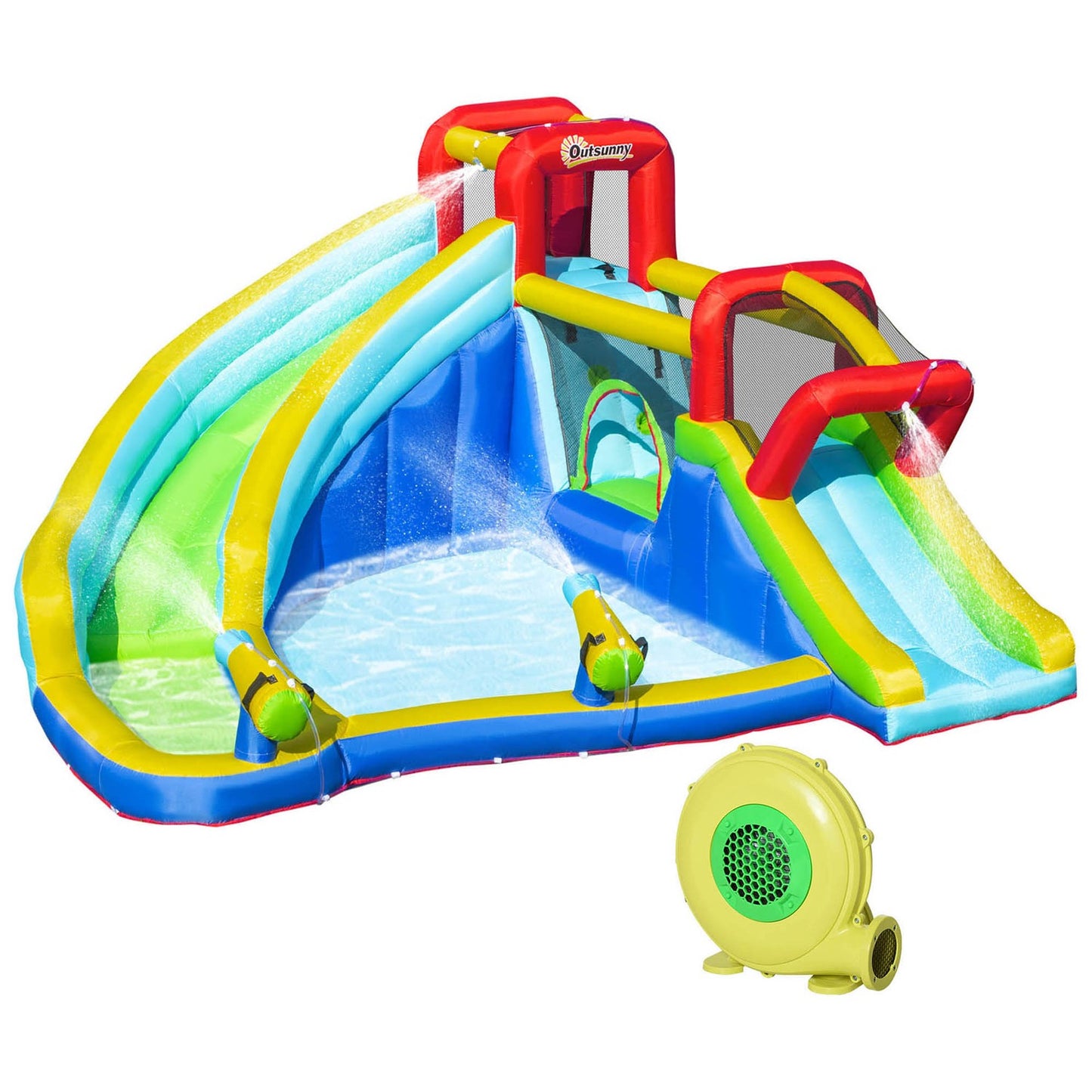 Inflatable Bouncy Castle Water Park with slide for children 3-8