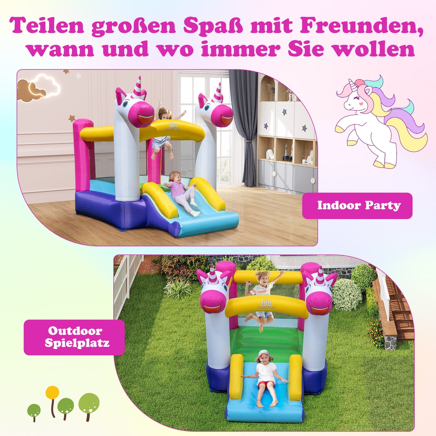 Bouncy Castle with Slide – Durable Oxford Fabric, Indoor/Outdoor
