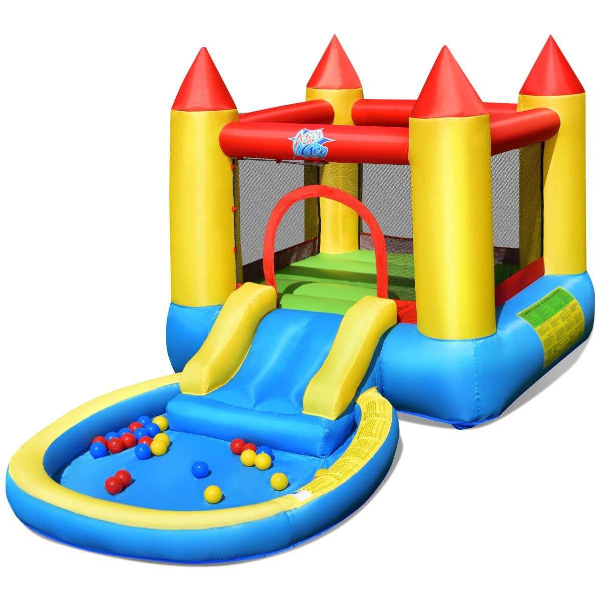 Bouncy castle inflatable jumping castle water park with slide 365 x 200 x 190 cm