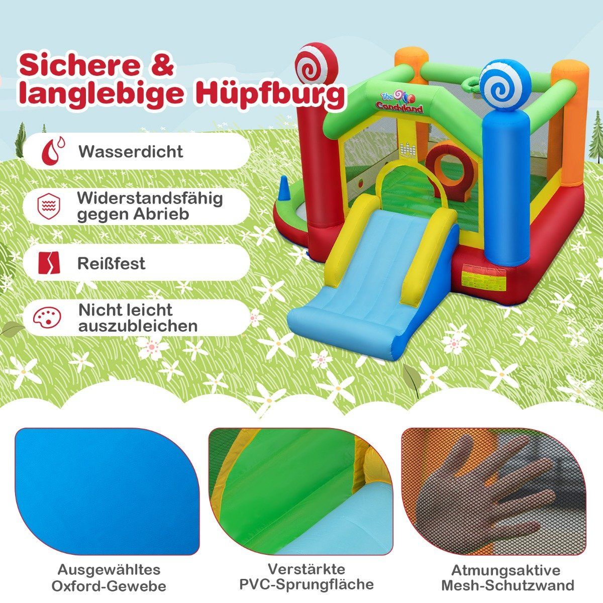 Bouncy castle with blower Candyland bouncy house colorful