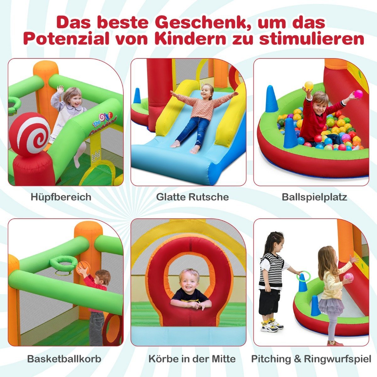 Bouncy castle with blower Candyland bouncy house colorful