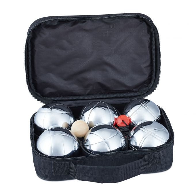Bowling game with six metal balls