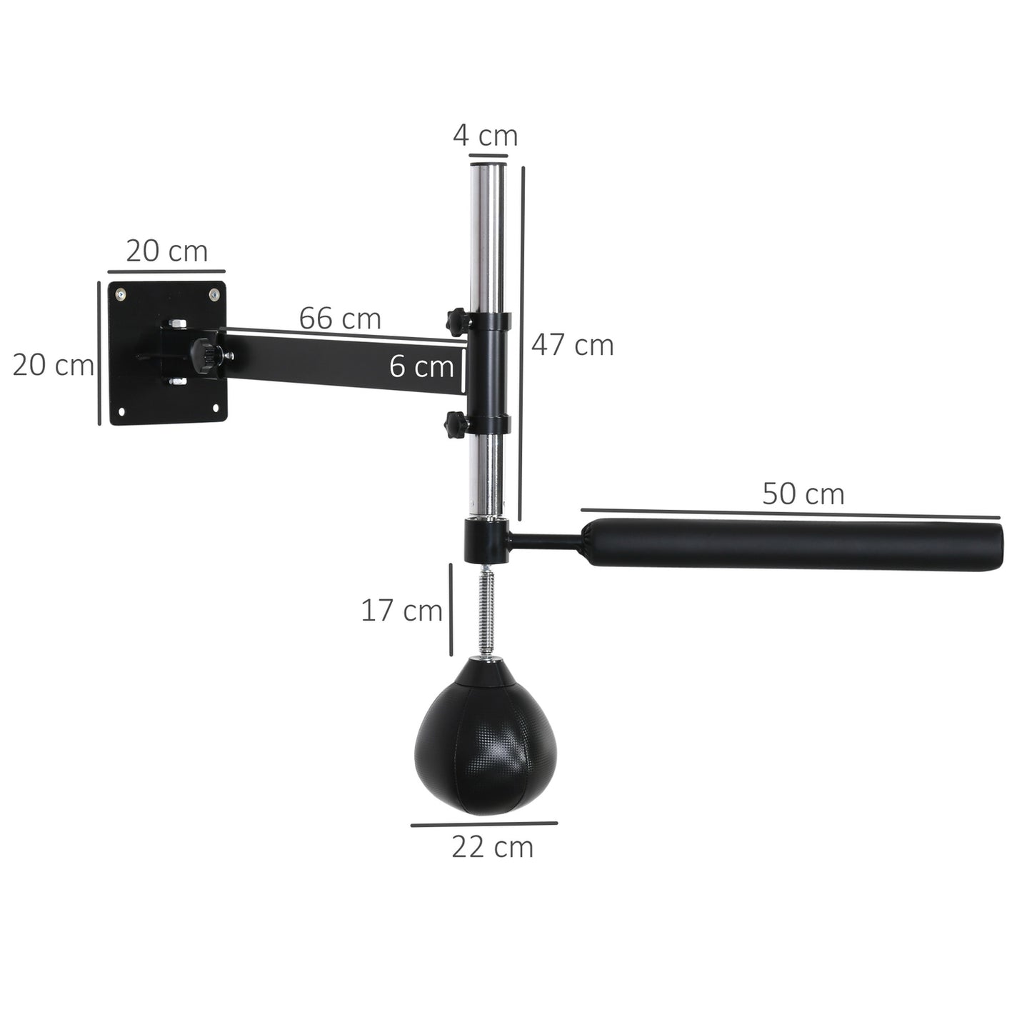 Boxing frame with reflex bar - adjustable Speedball mount