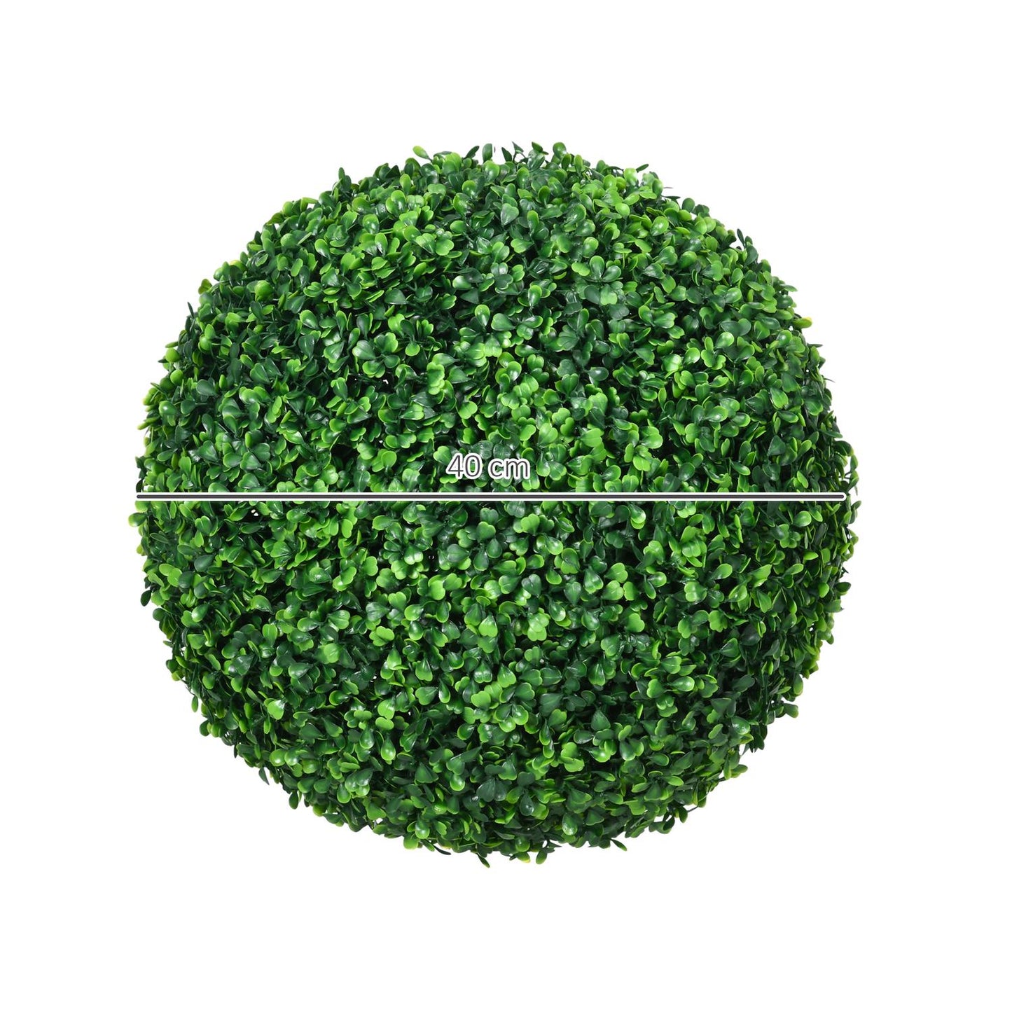 Artificial Boxwood Balls, Set of 2 - UV Resistant, Green