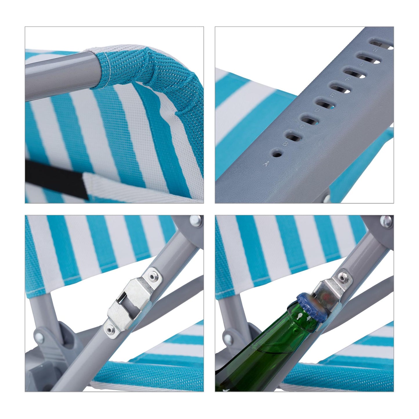 Brass chair with neck pillow - foldable
