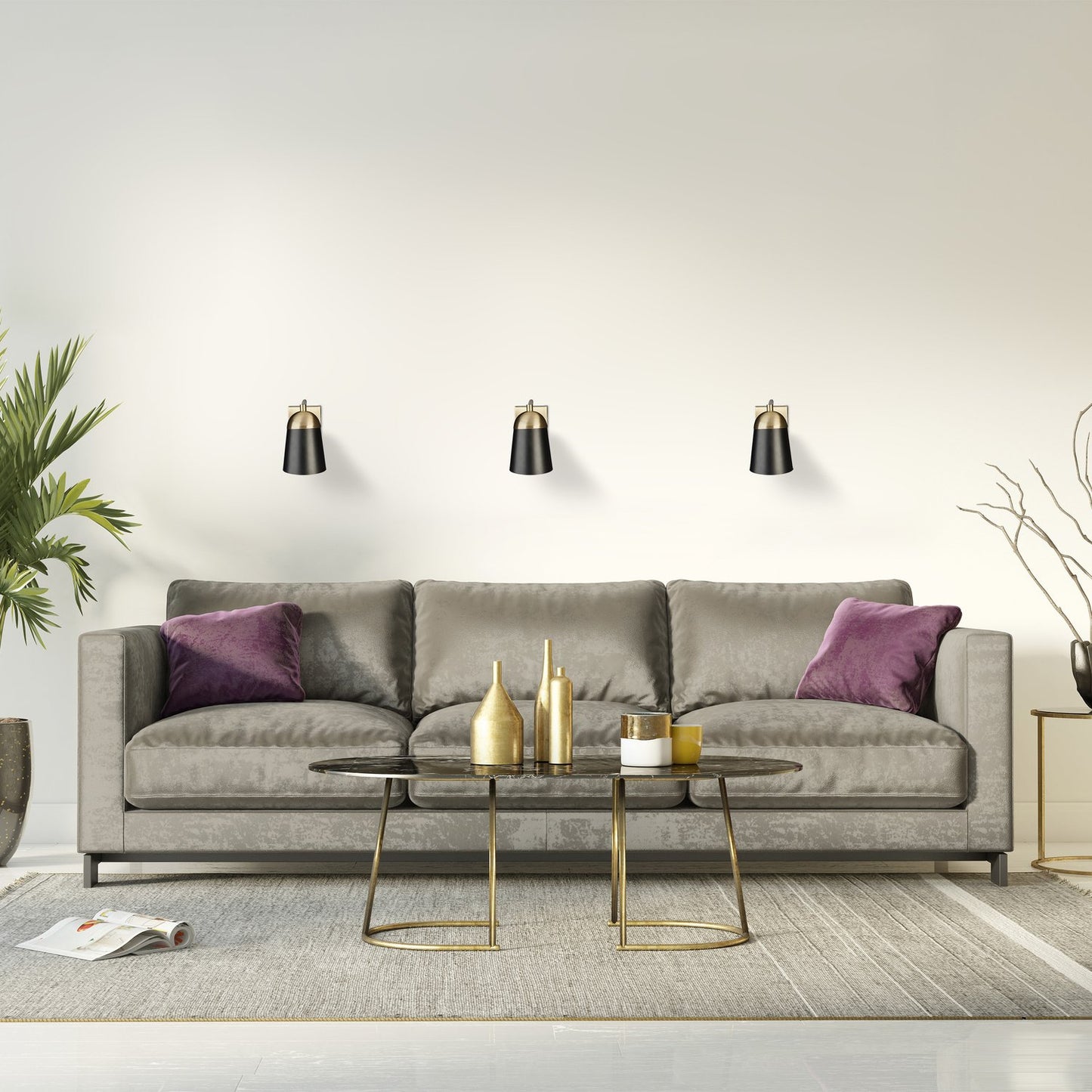 Brass wall lamp