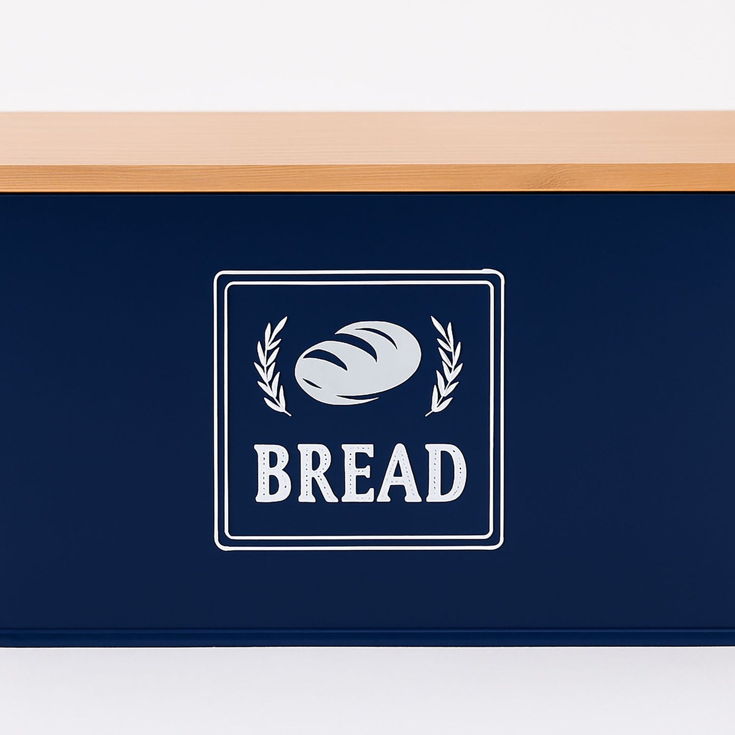 Bread Bin with Bamboo Lid – Retro Design, Metal Casing