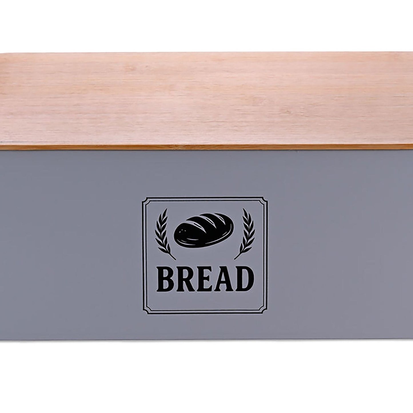 Bread Bin with Bamboo Lid – Retro Design, Metal Casing