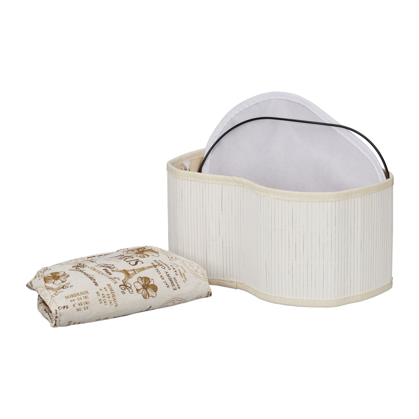 Bread basket Paris in white