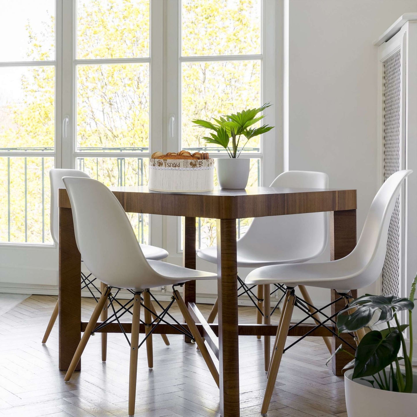 Bread basket Paris in white