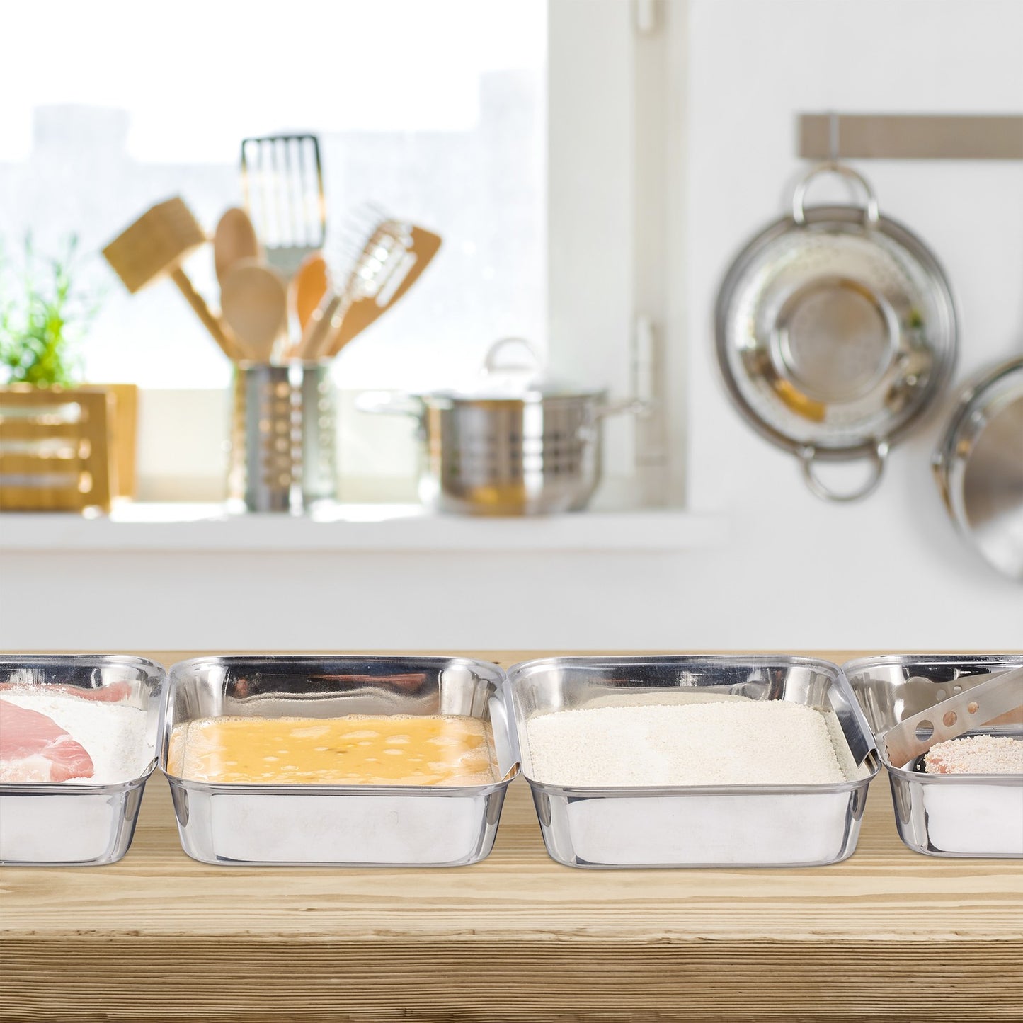 Breading Tray Set Stainless Steel