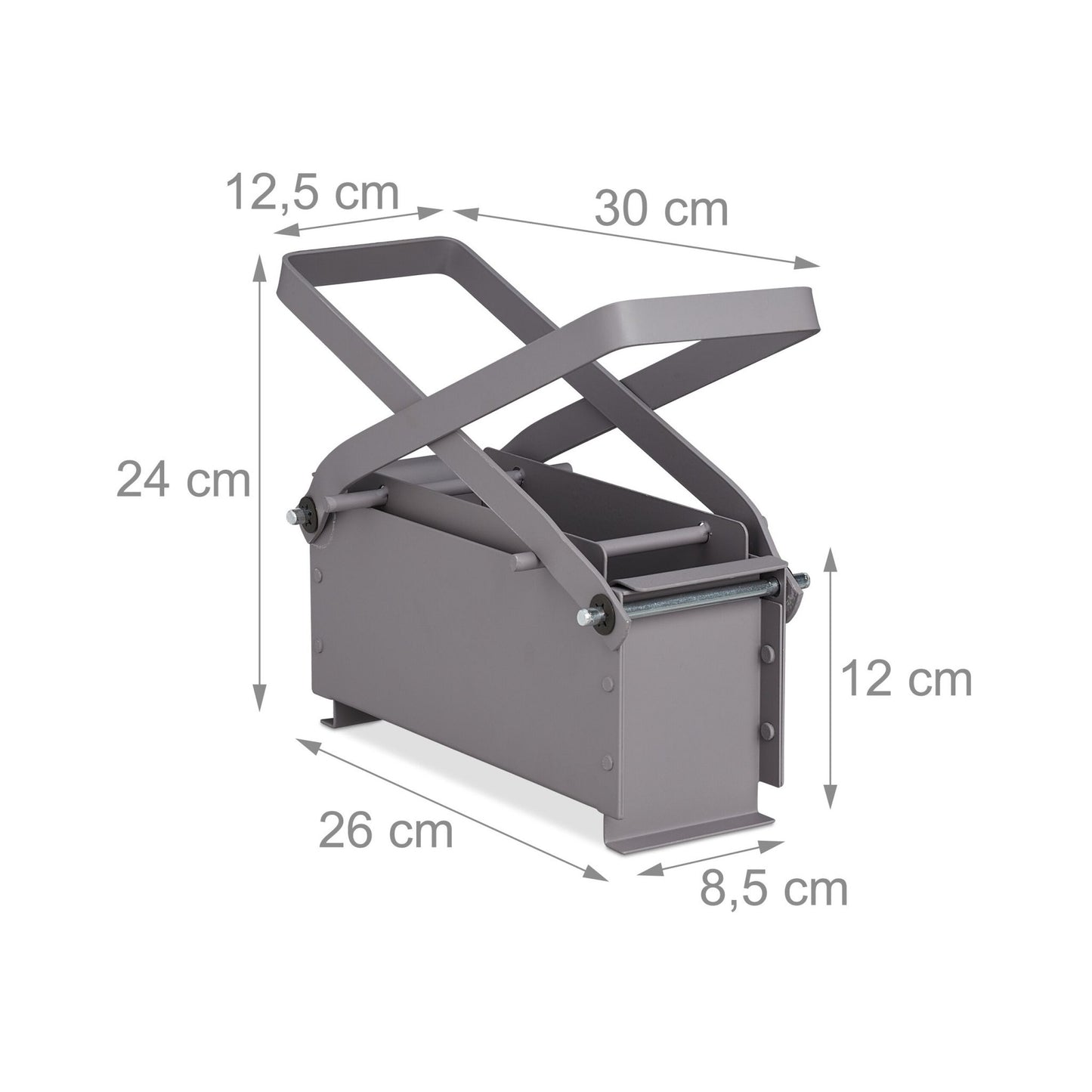 Briquette press for gray paper
