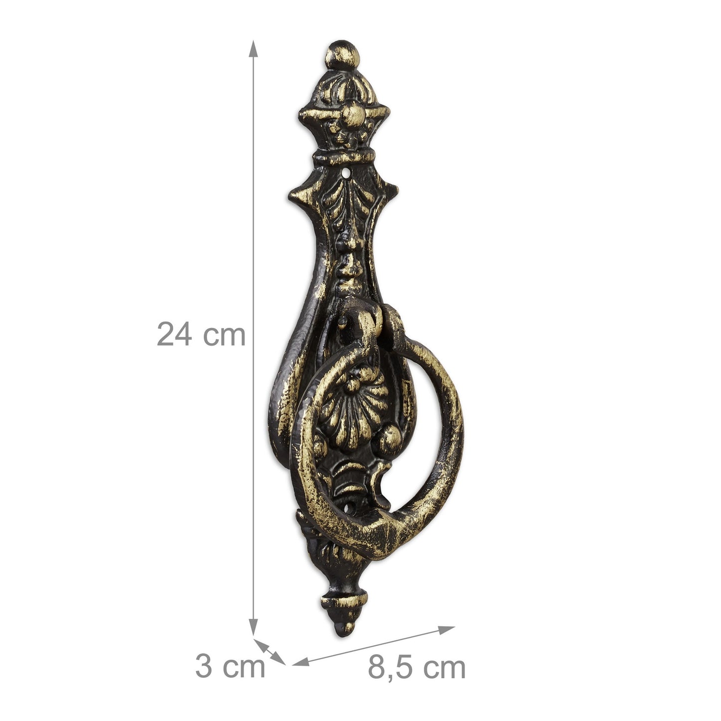 Bronze colored door knocker