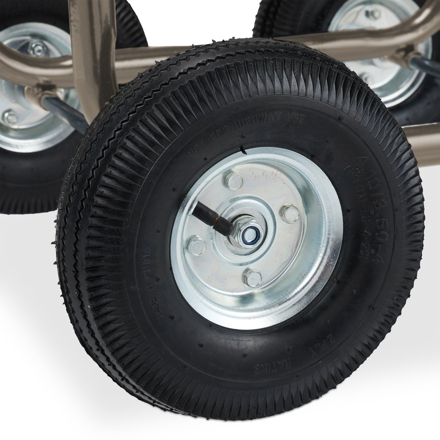 Brown 4 Wheel Hose Trolley