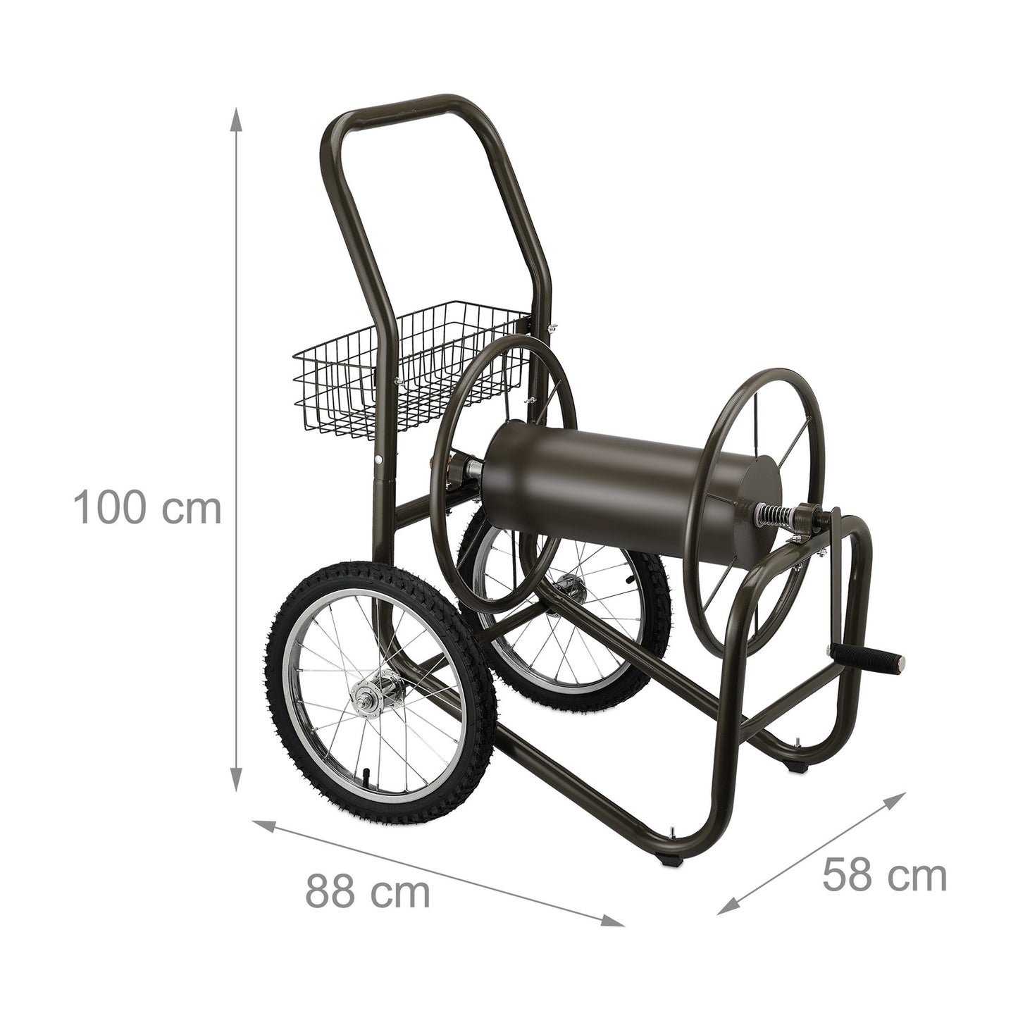 Brown Hose Trolley with Basket