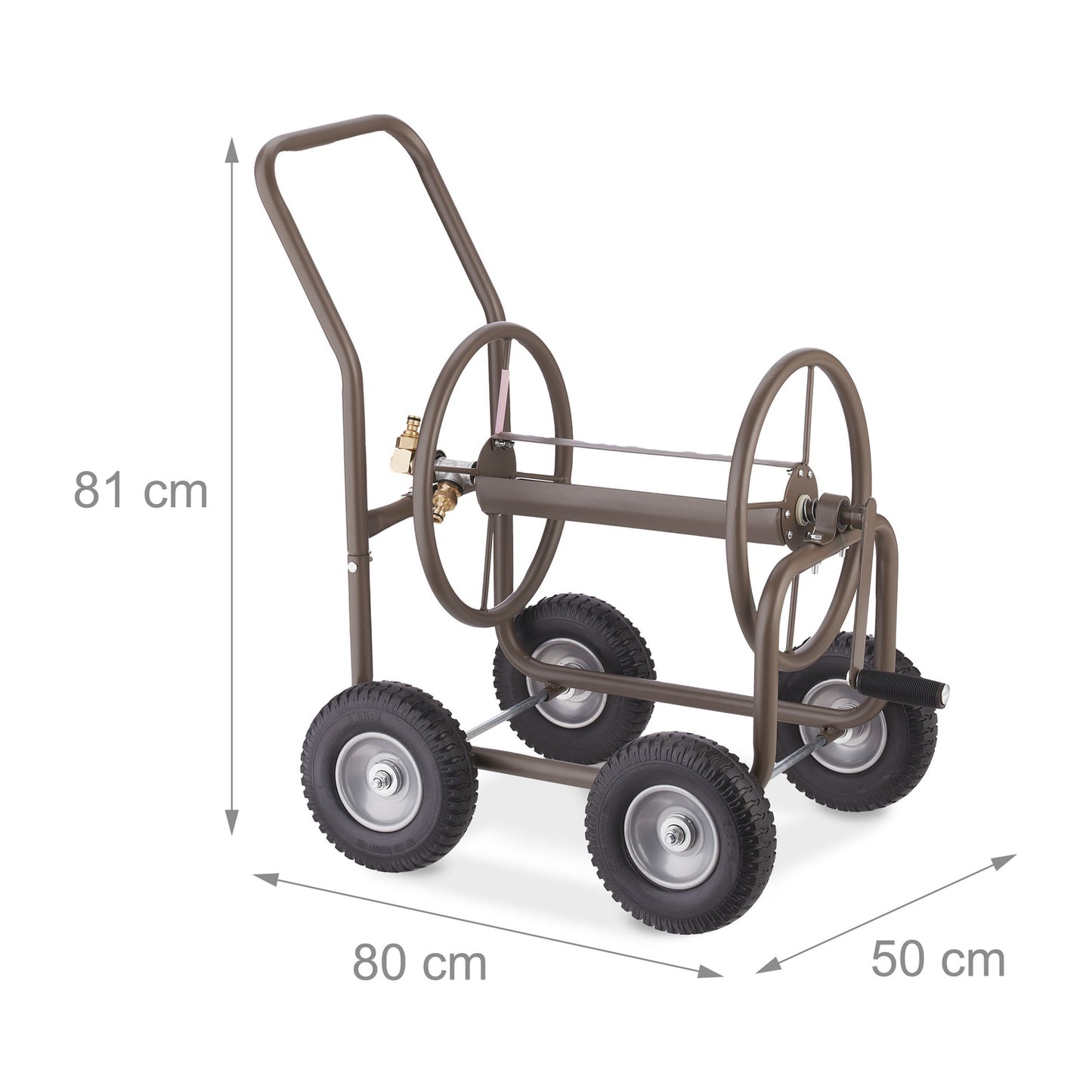 Brown Steel Hose Trolley