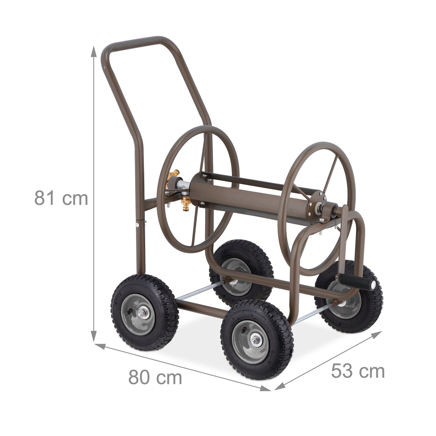 Brown hose cart for 60 m
