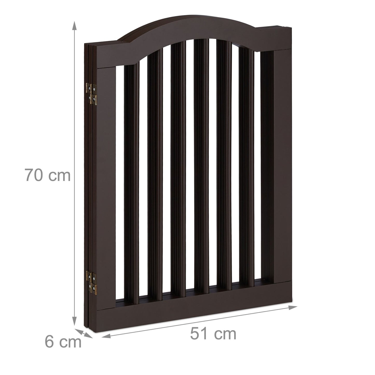 Brown security gate 70 cm