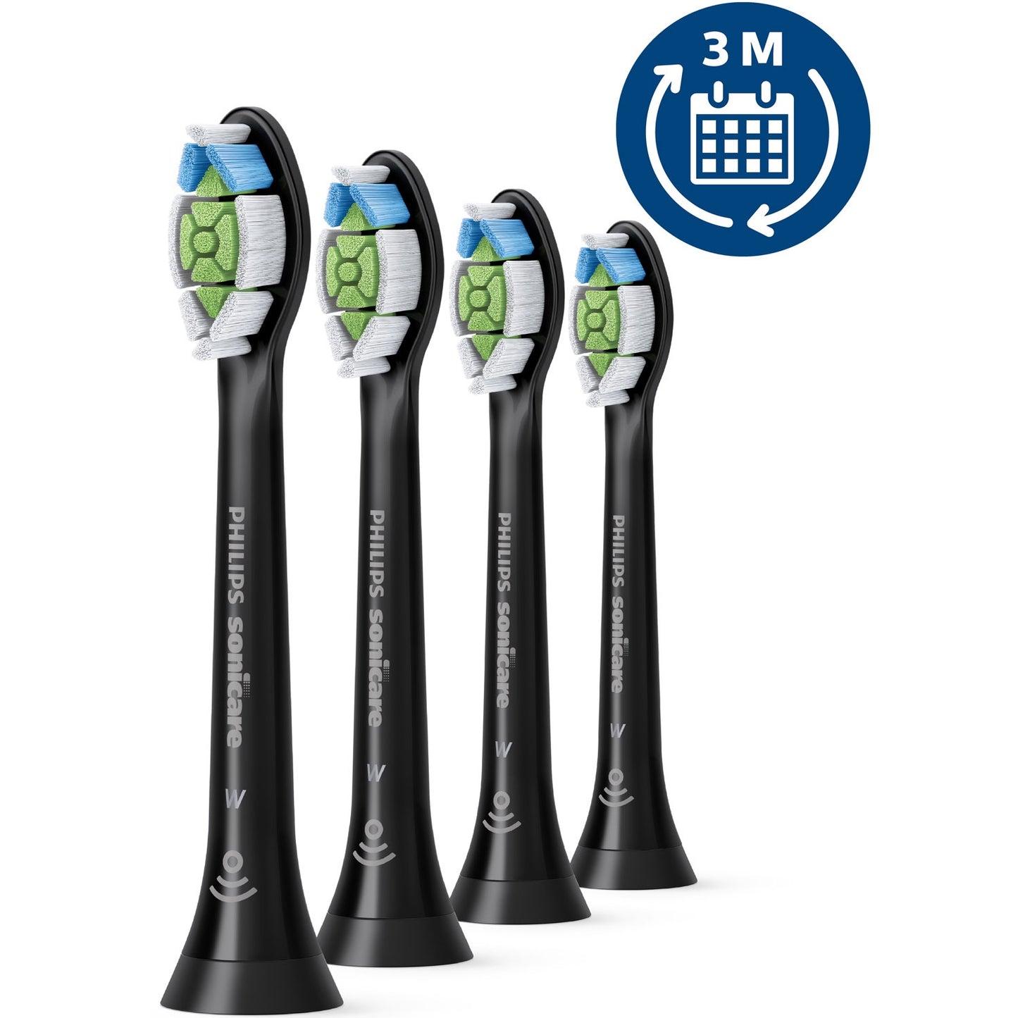 Brush head Sonicare W2 Optimal 4pcs Black HX6064/11